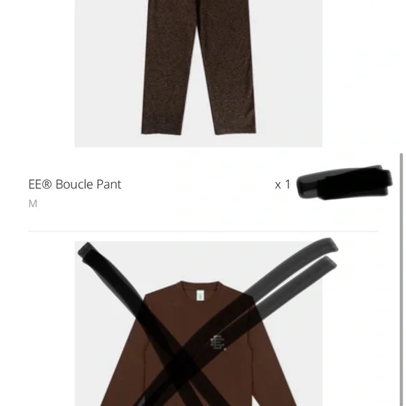 eric emanual ee boucle pant brown/yellow BRAND NEW size mens m‎